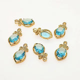 20pcs Crystal CZ Drop Charm for Jewelry Making