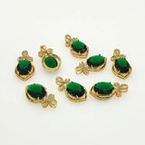 20pcs Crystal CZ Drop Charm for Jewelry Making