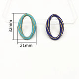 Acrylic Hot stamping Oval-shape Beads Necklace Earrings DIY 420pcs
