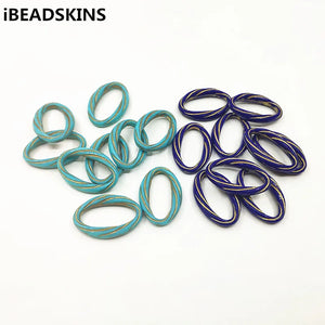 Acrylic Hot stamping Oval-shape Beads Necklace Earrings DIY 420pcs