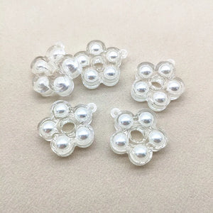 30pcs Flower Charm Earrings Findings for DIY Jewelry