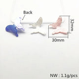 Butterfly Shape Charm for Earrings DIY - 50pcs - 32x30mm
