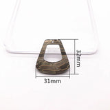 Trapezoid Acrylic Marble Charm for Stud Earring 100pcs
