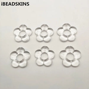 Clear Acrylic Flower Shape Beads for Earring Accessories