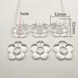 Clear Acrylic Flower Shape Beads for Earring Accessories