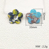Acrylic Flower Charms for Earrings DIY 100pcs