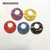 100pcs Acrylic Stripe Round Shape Charms for Earrings DIY Making