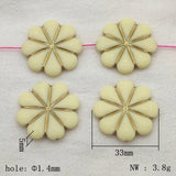 Bronzing Effect Flower Beads for DIY Jewelry, 120pcs