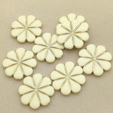 Bronzing Effect Flower Beads for DIY Jewelry, 120pcs