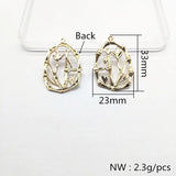 Bamboo Shape Charm Copper Jewelry Accessories for Earrings DIY