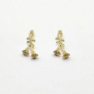Zinc Alloy Flower Charm Pendant 100pcs for Earrings DIY