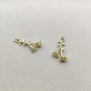 Zinc Alloy Flower Charm Pendant 100pcs for Earrings DIY