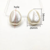 70pcs Wrinkle Effect Oval Beads for Jewelry Making