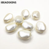 70pcs Wrinkle Effect Oval Beads for Jewelry Making