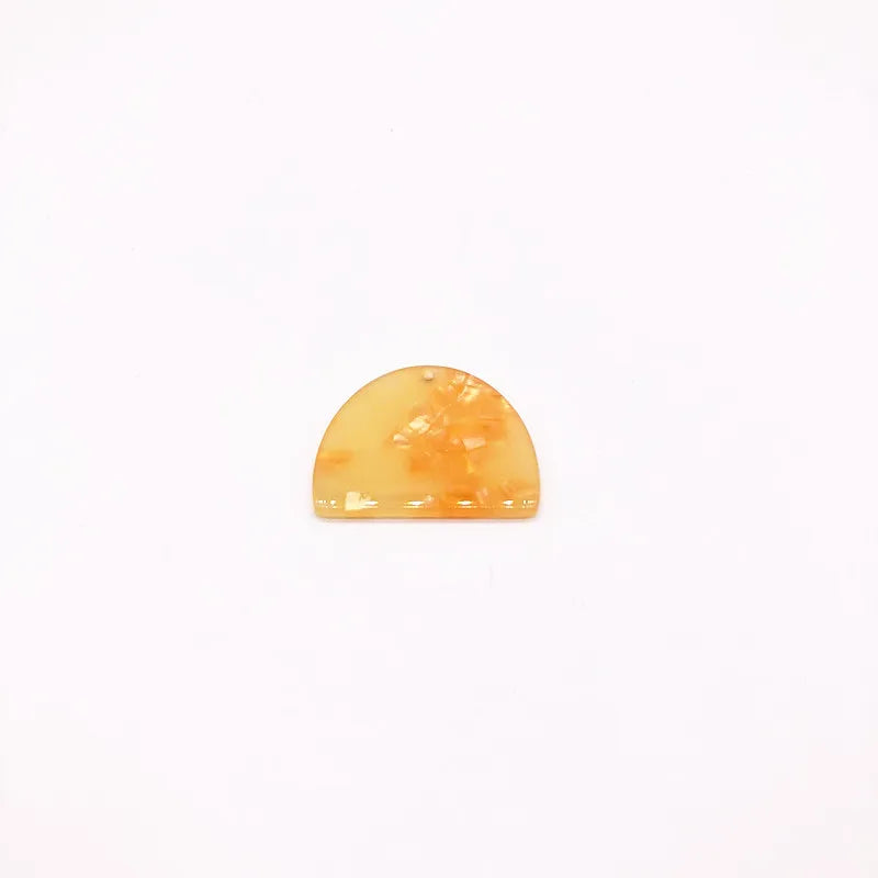 50pcs Acetic Acid Semicircle Shape Charm for Earrings - 34x27mm