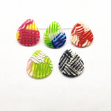 Acetic Acid Stripe Drop-Shape Charm for Earring Accessories 50pcs