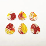 Acetic Acid Stripe Drop-Shape Charm for Earring Accessories 50pcs