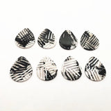 Acetic Acid Stripe Drop-Shape Charm for Earring Accessories 50pcs