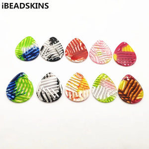 Acetic Acid Stripe Drop-Shape Charm for Earring Accessories 50pcs