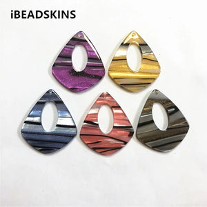 100pcs Acrylic Striped Drop Charms for Earring DIY