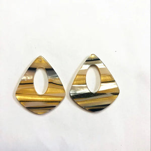 100pcs Acrylic Striped Drop Charms for Earring DIY