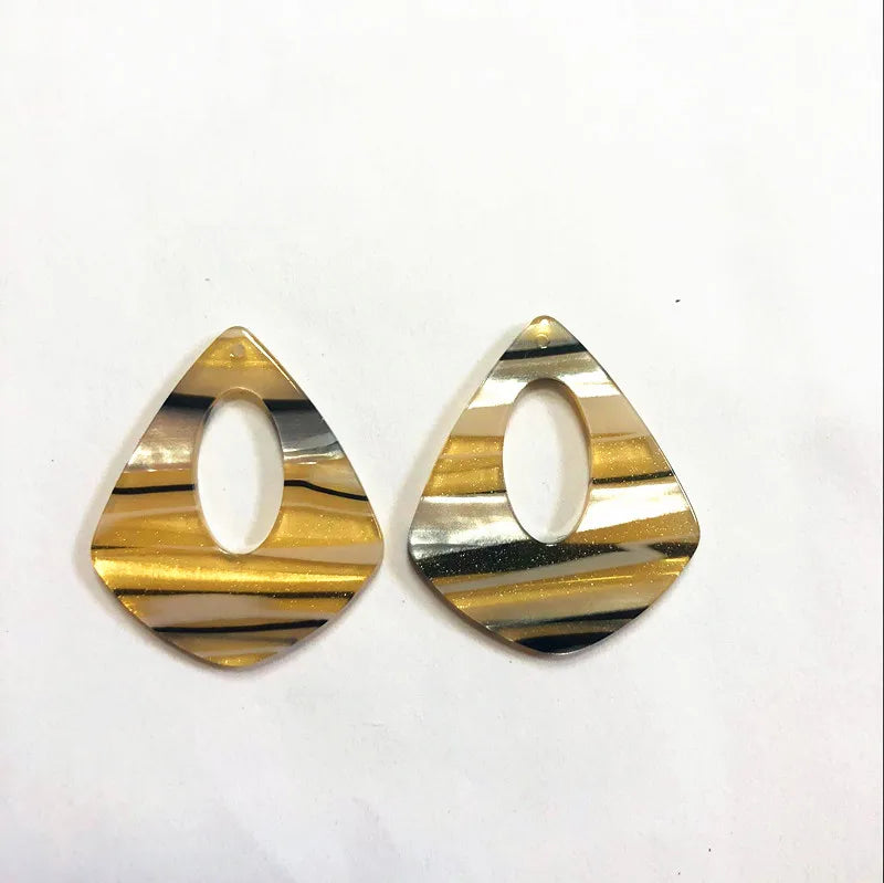 100pcs Acrylic Striped Drop Charms for Earring DIY