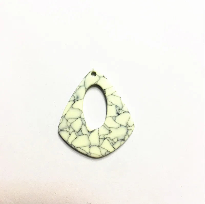 Acetic Acid Marble Crack Drop Charms for Jewelry DIY