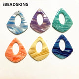 Acetic Acid Imitate Marble Texture Drop Charms 50pcs
