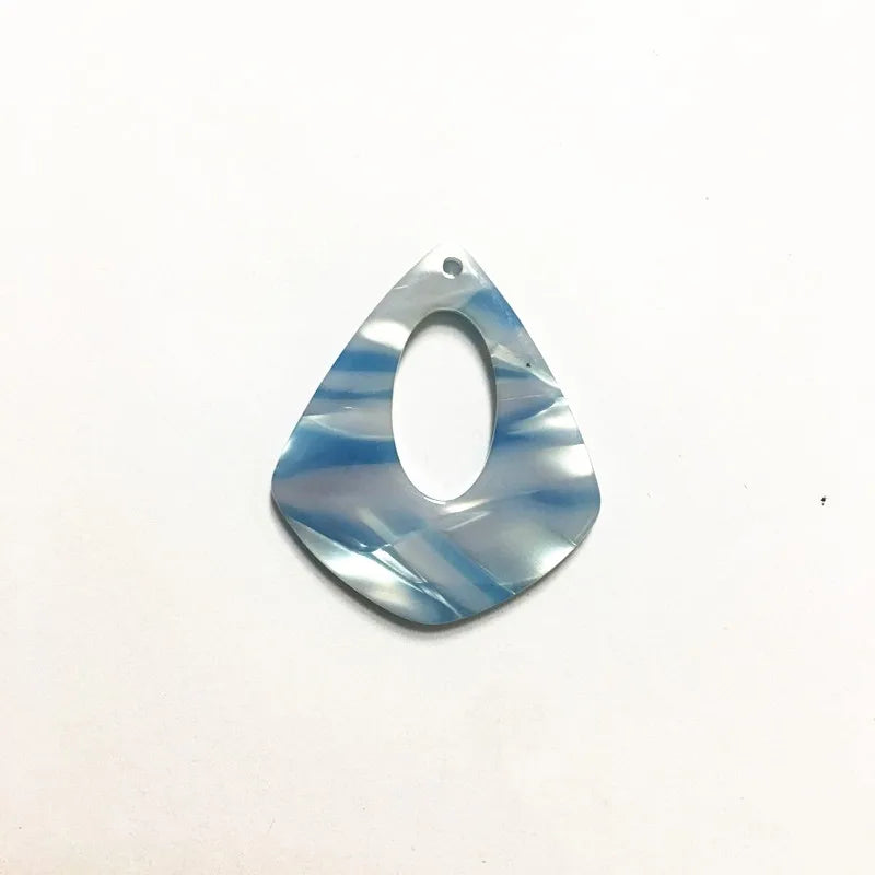 Acetic Acid Imitate Marble Texture Drop Charms 50pcs