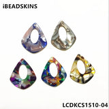 50pcs Bright Marble Texture Drop Charms for Earring DIY