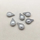 CCB Rhodium Drop Shape Beads for Earrings - 100pcs