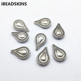 CCB Rhodium Drop Shape Beads for Earrings - 100pcs