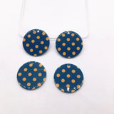 35mm Acrylic Coin-Shape Charm for Earring Accessories - 100pcs