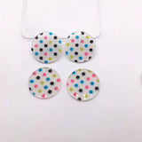 35mm Acrylic Coin-Shape Charm for Earring Accessories - 100pcs