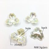 35mm 50pcs Aurora/AB Petal Beads for DIY Jewelry Making