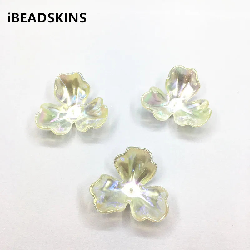 35mm 50pcs Aurora/AB Petal Beads for DIY Jewelry Making
