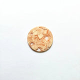 35mm Coin-Shape Acetic Acid Charm for Stud Earrings, 50pcs