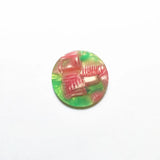 35mm Coin-Shape Acetic Acid Charm for Stud Earrings, 50pcs