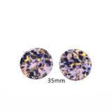 35mm 50pcs/lot Acetic Acid Coin Earring Charms for Jewelry Making