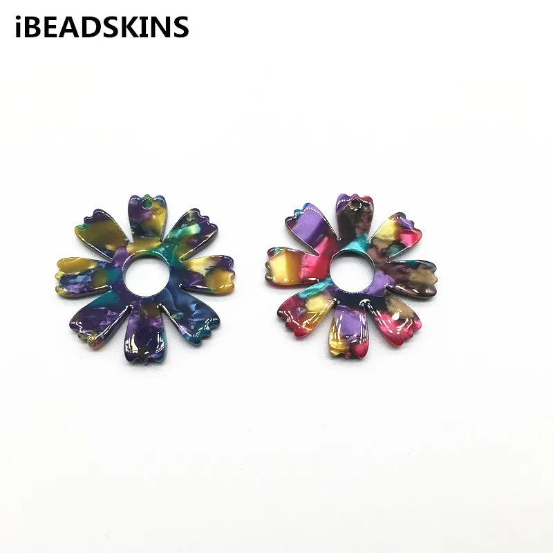 Flower-Shape Charms for Earrings - 50pcs/lot