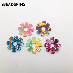 Acetic Acid Flower Charms for Earrings Accessories (50pcs)