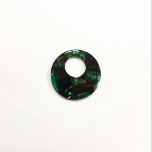 50pcs Acetic Acid Imitate Marble Stripe Round Charms for DIY Earrings