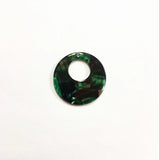 50pcs Acetic Acid Imitate Marble Stripe Round Charms for DIY Earrings