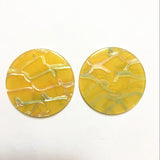 35mm Acrylic Stripe Coin Charms for Earrings - 50pcs/lot