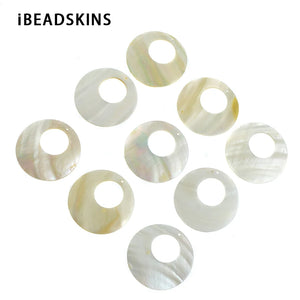 50pcs 35mm Shell Round-Shape Charms Stud Earring Accessories