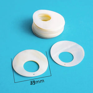 50pcs 35mm Shell Round-Shape Charms Stud Earring Accessories