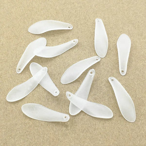 1000pcs Clear Frosted Leaf Beads DIY Jewelry Findings