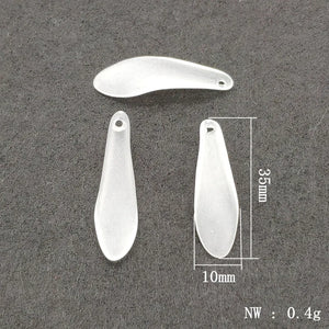 1000pcs Clear Frosted Leaf Beads DIY Jewelry Findings