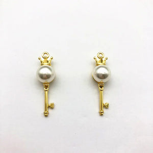 100pcs Pearls Charm Jewelry Accessories Findings for DIY Necklace Earrings
