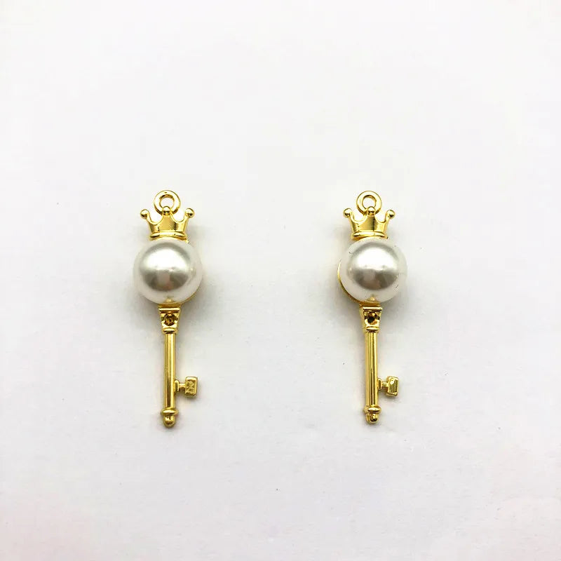 100pcs Pearls Charm Jewelry Accessories Findings for DIY Necklace Earrings